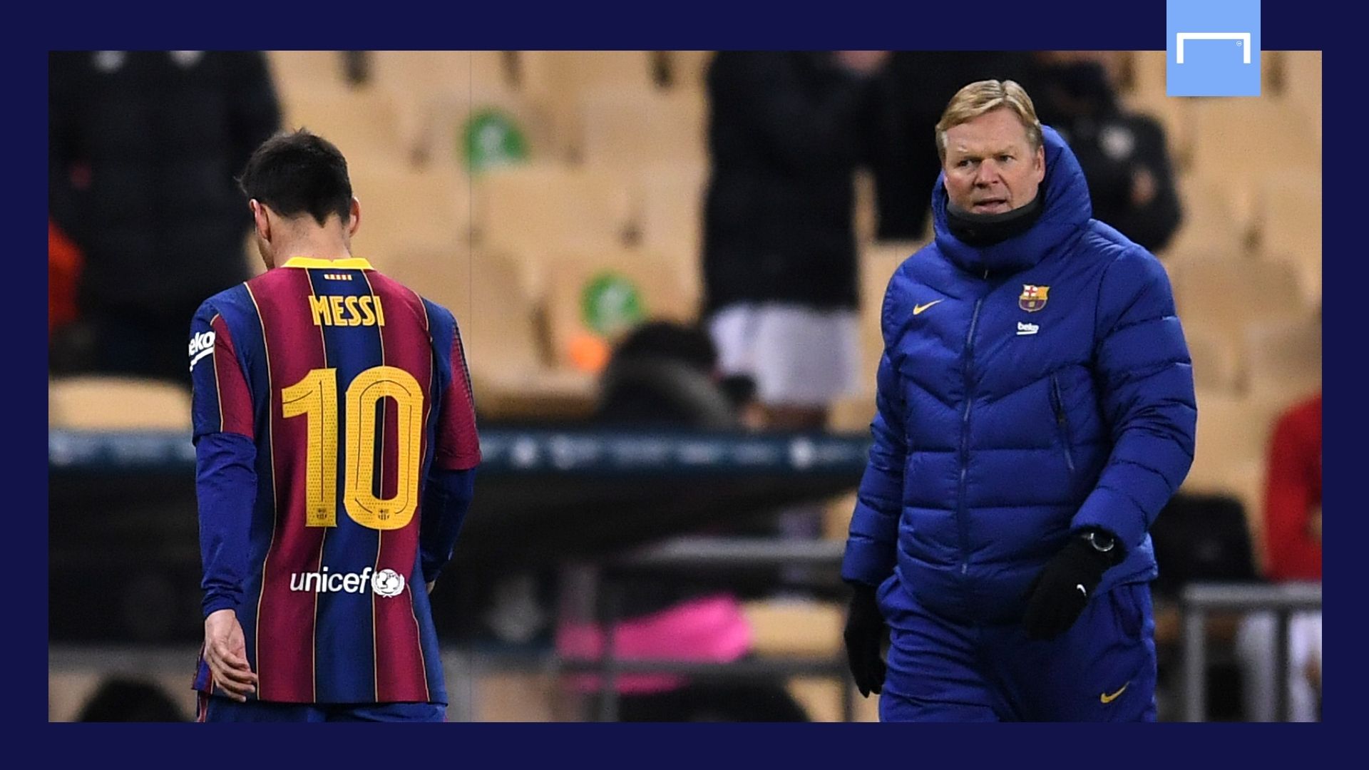 Lionel Messi Ronald Koeman Barcelona GFX