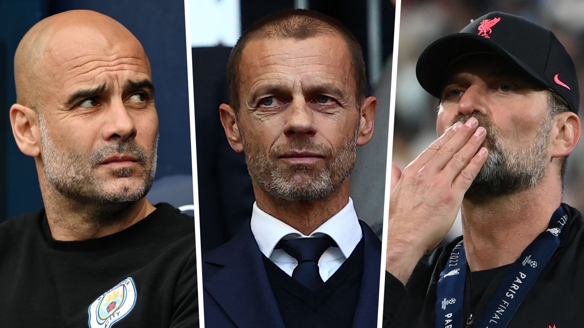 Pep Guardiola Aleksander Ceferin Jurgen Klopp