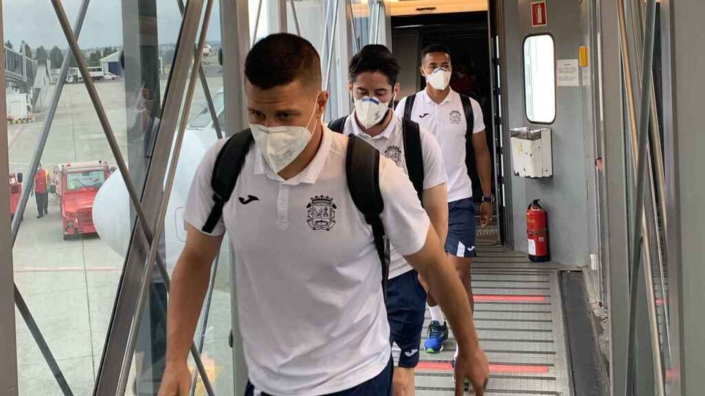 Los jugadores del Fuenlabrada