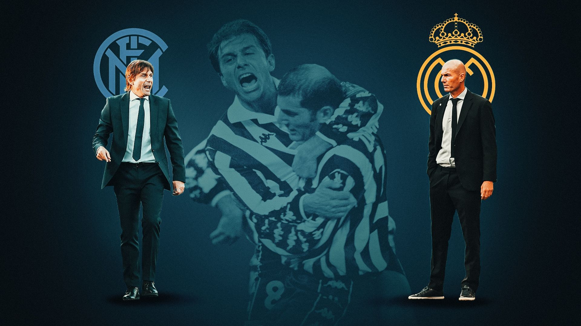 Antonio Conte Zinedine Zidane Inter Real Madrid UEFA Champions League 2020/2021