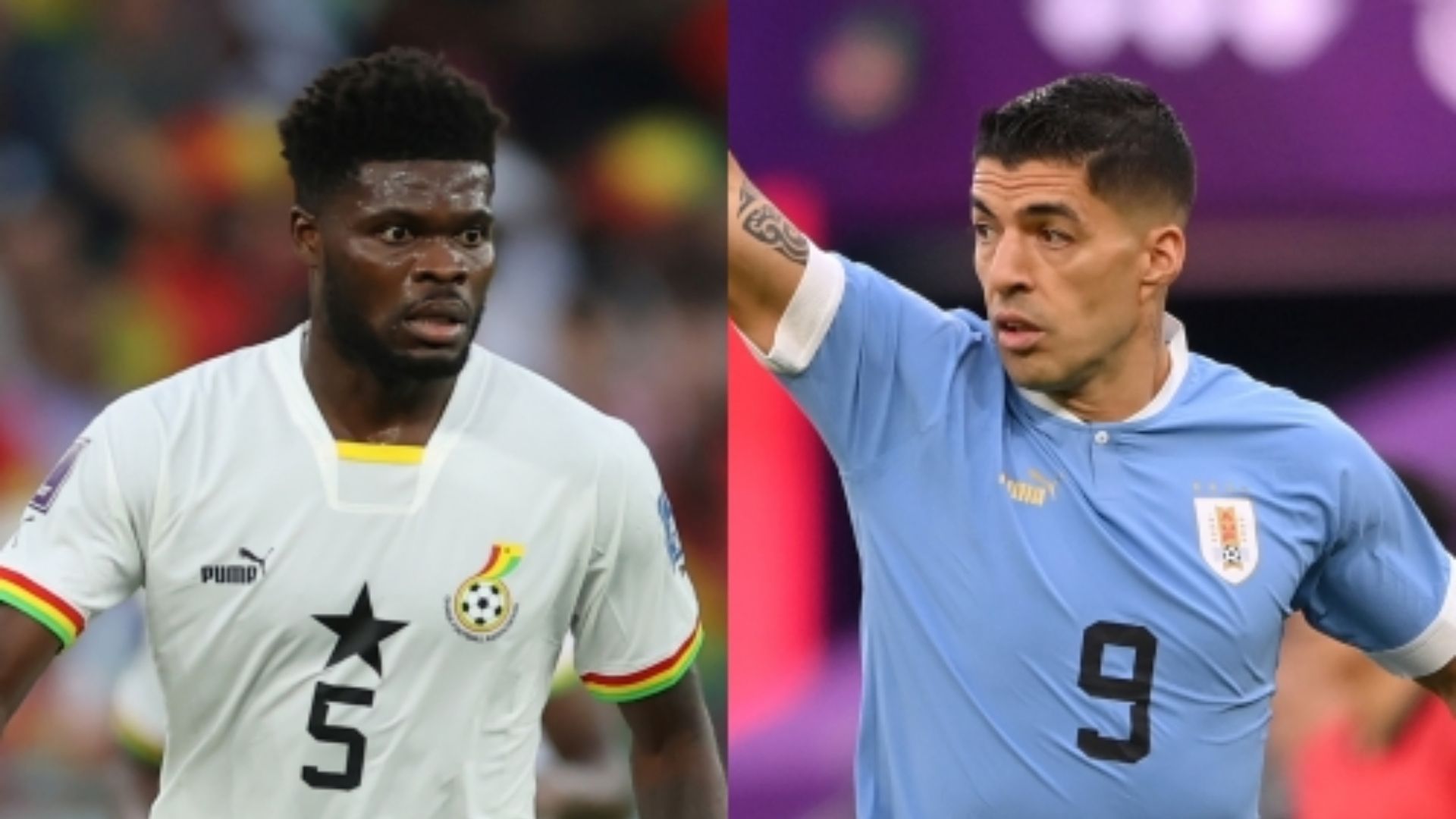 Thomas Partey Ghana Luis Saurez Uruguay