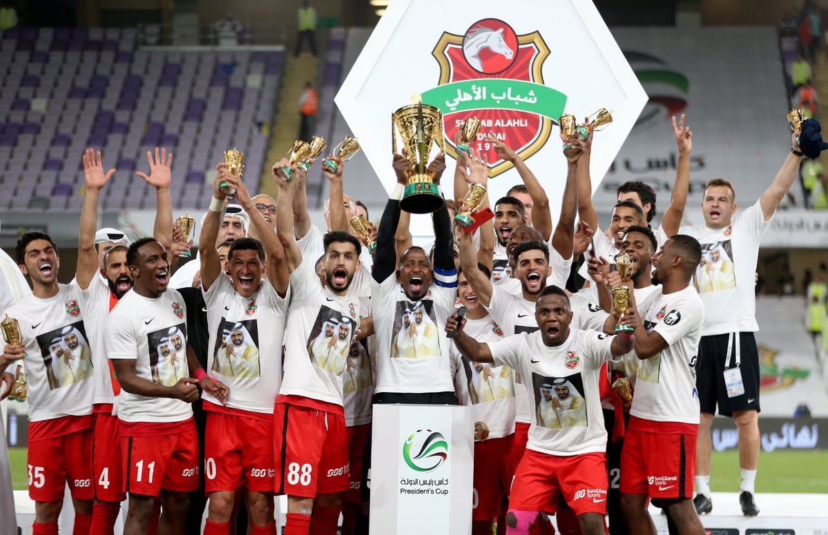 تتويج شباب الأهلي دبي بكأس رئيس الإمارات