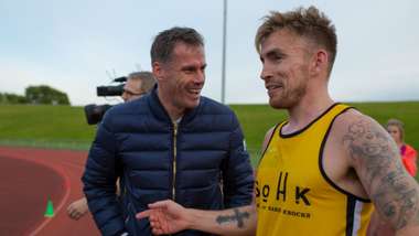 Andy Grant with Jamie Carragher