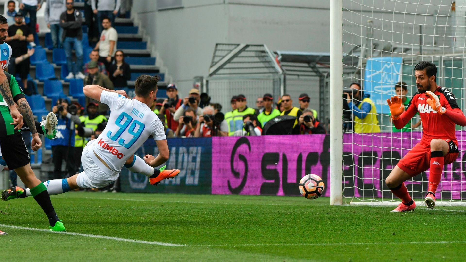Milik Sassuolo Napoli Serie A
