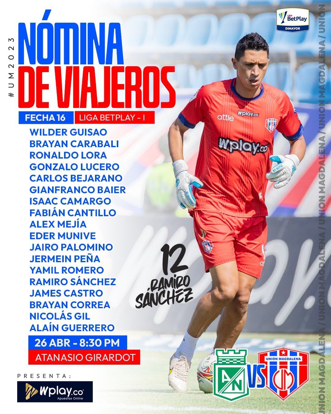 Convocados Magdalena Fecha 16 Liga BetPlay 2023