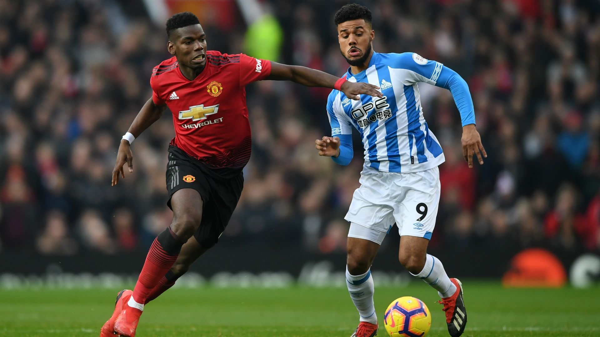 Elias Kachunga, Huddersfield Town vs. Manchester United