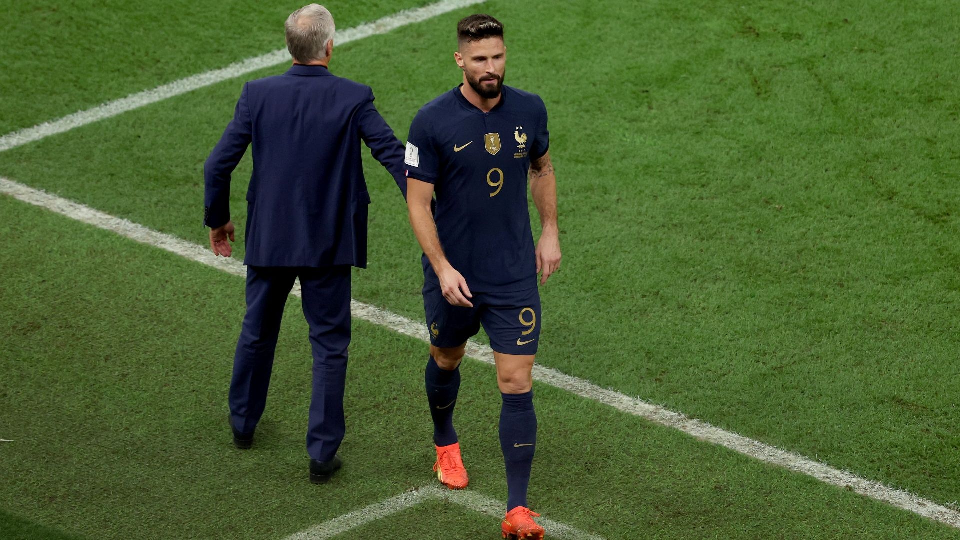 Giroud subbed off Deschamps Argentina France