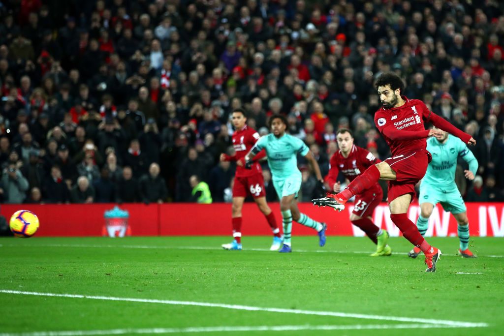 Mohamed Salah penalty Liverpool vs Arsenal Premier League 291218