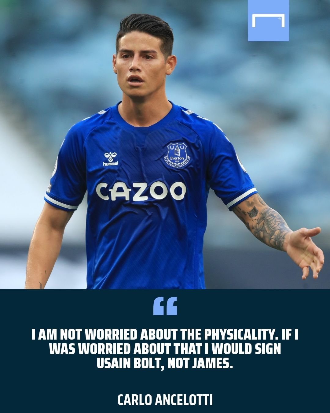 James Rodriguez Carlo Ancelotti Everton GFX