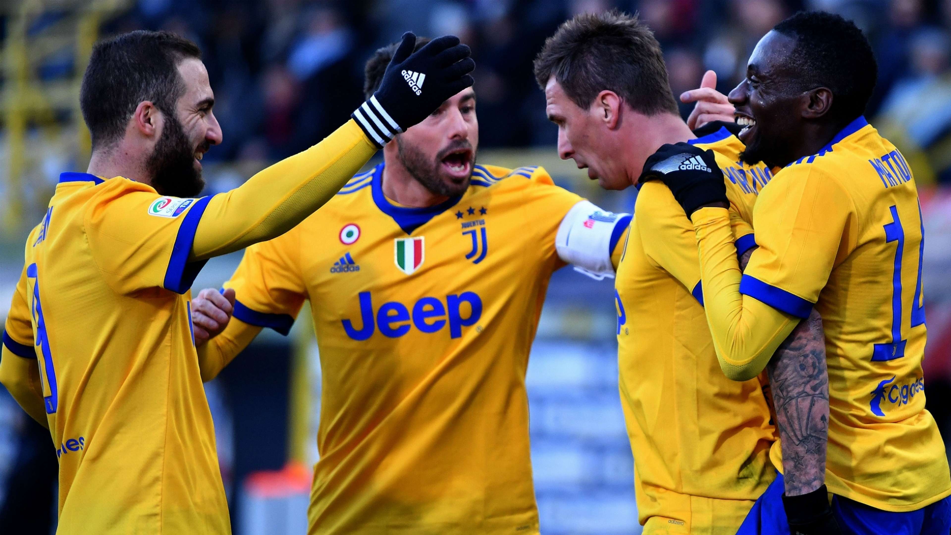 Juventus celebrating Bologna Juventus Serie A