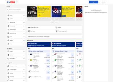 Sky Bet homepage