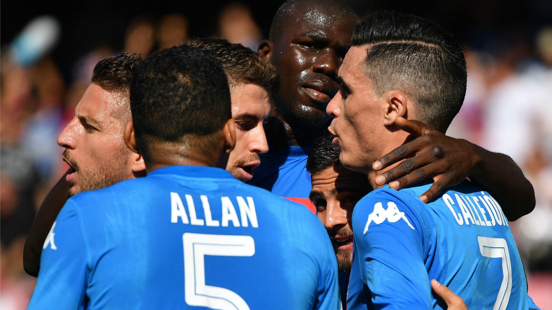Napoli celebrating Serie A