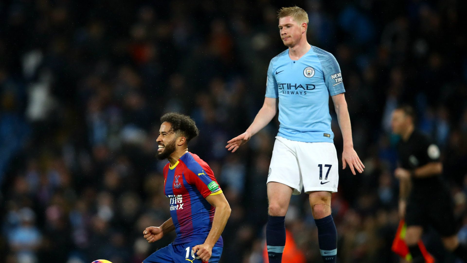 Kevin De Bruyne Andros Townsend Manchester City vs Crystal Palace Premier League 2018-19