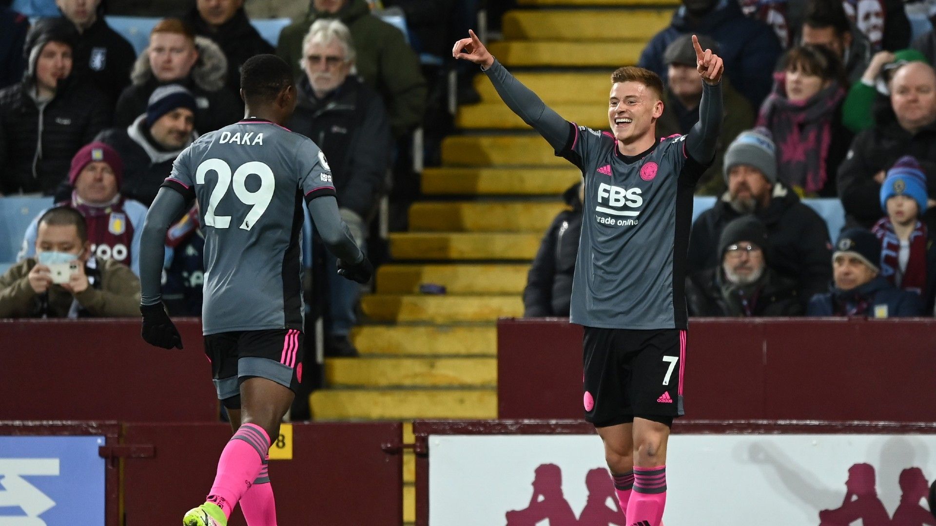 Harvey Barnes Aston Villa vs Leicester Premier League 2021-22