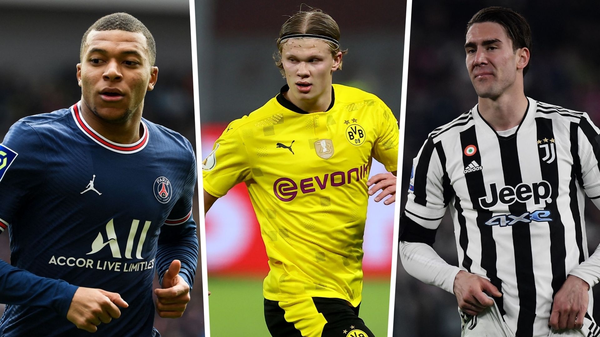 mbappe - haland - Vlahovic