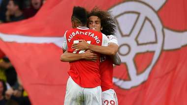 Matteo Guendouzi Pierre-Emerick Aubameyang Arsenal vs Tottenham 2019-20