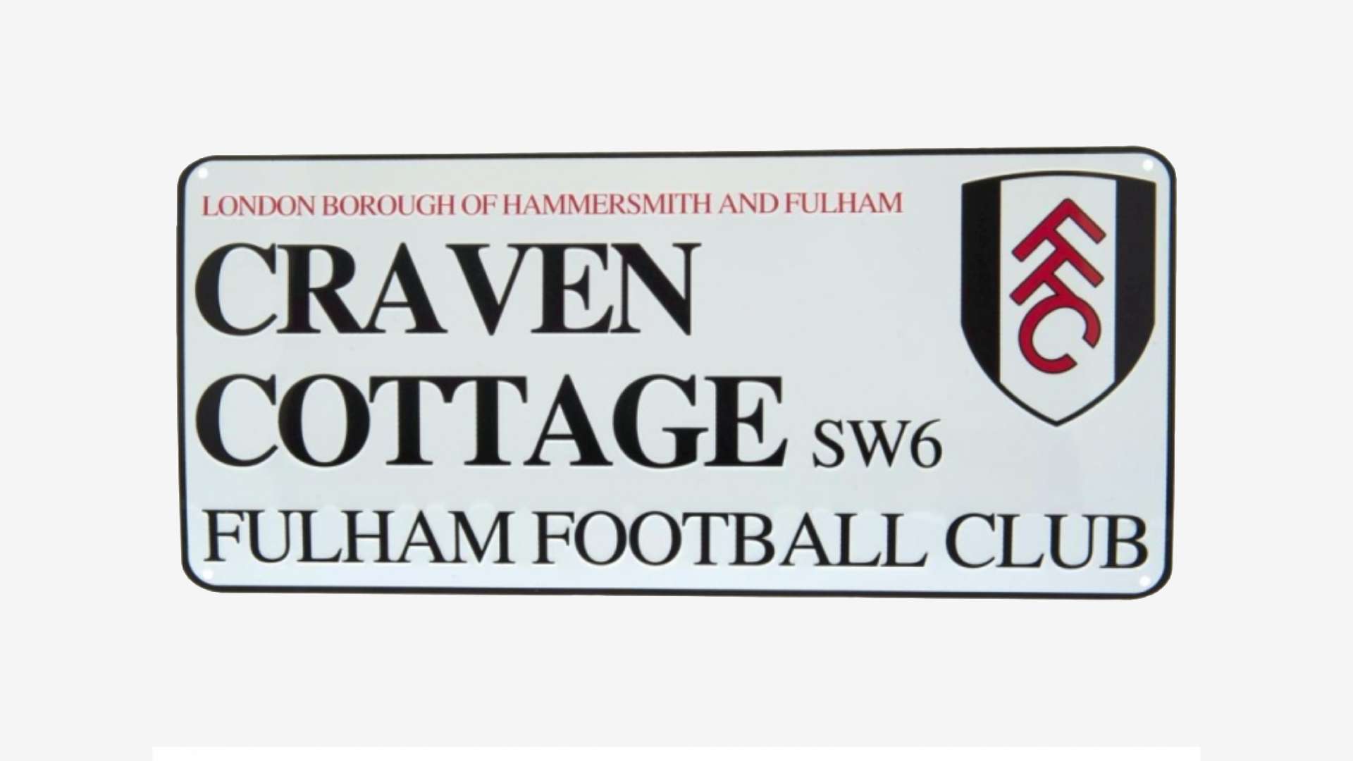 Craven Cottage metal street sign