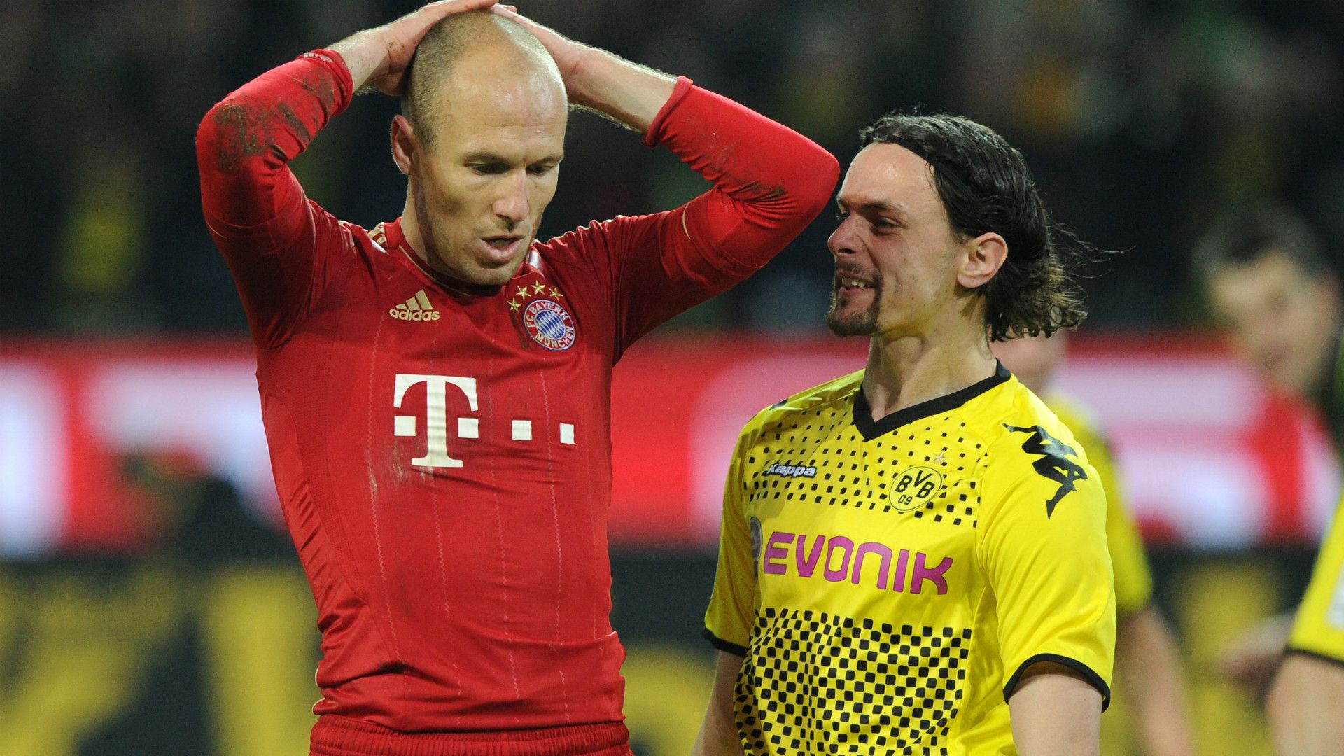 Arjen Robben Neven Subotic Bayern Dortmund 2012