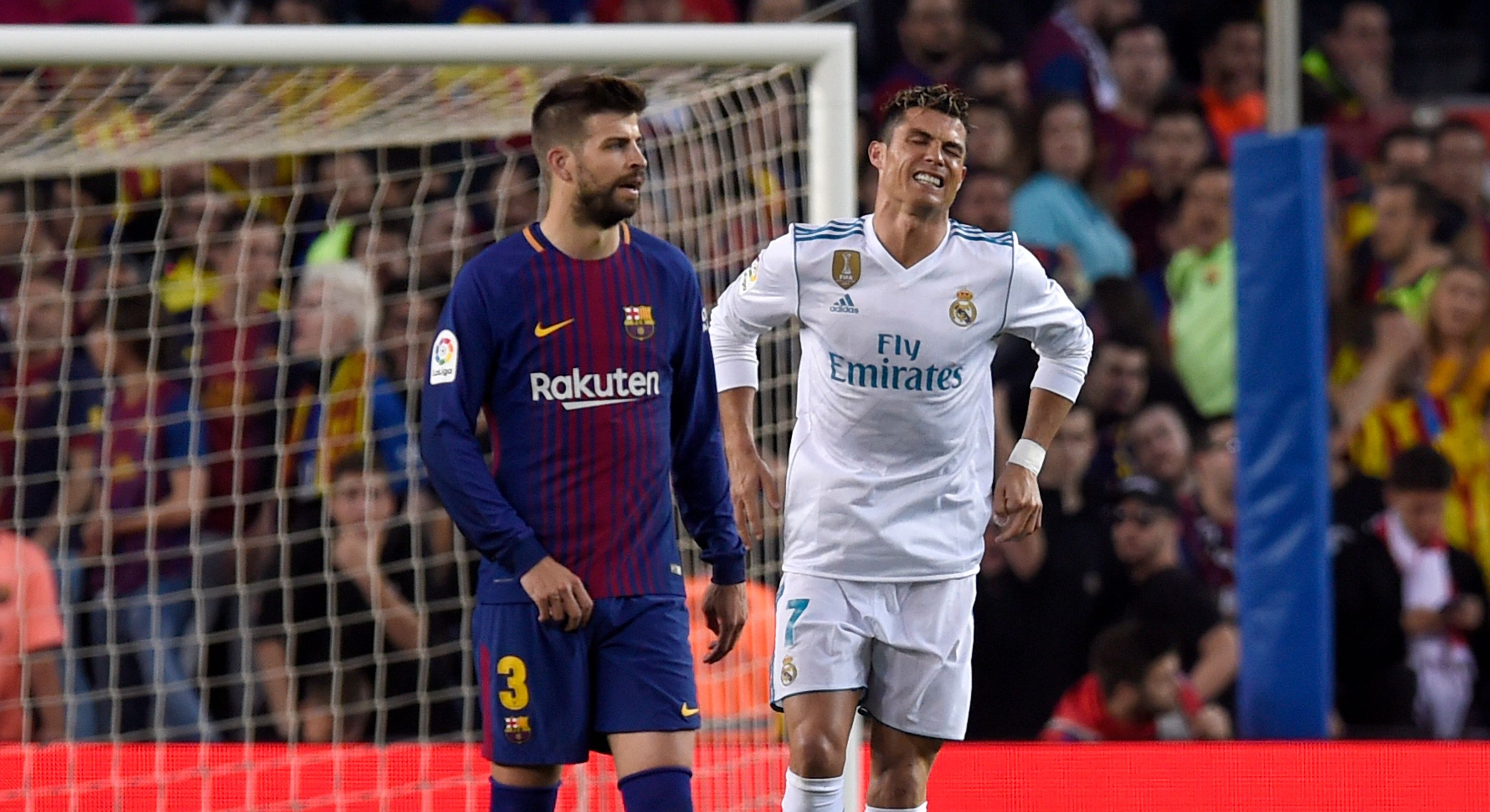 Gerard Pique Cristiano Ronaldo Barcelona Real Madrid