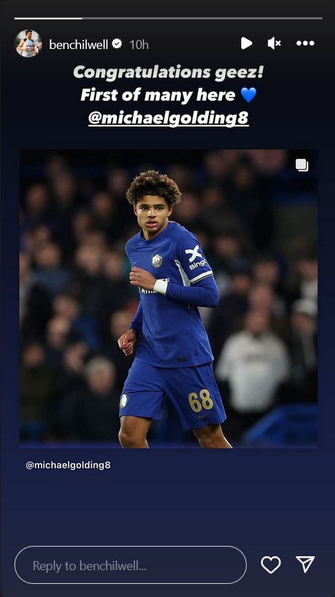 Michael Golding Ben Chilwell Instagram Chelsea