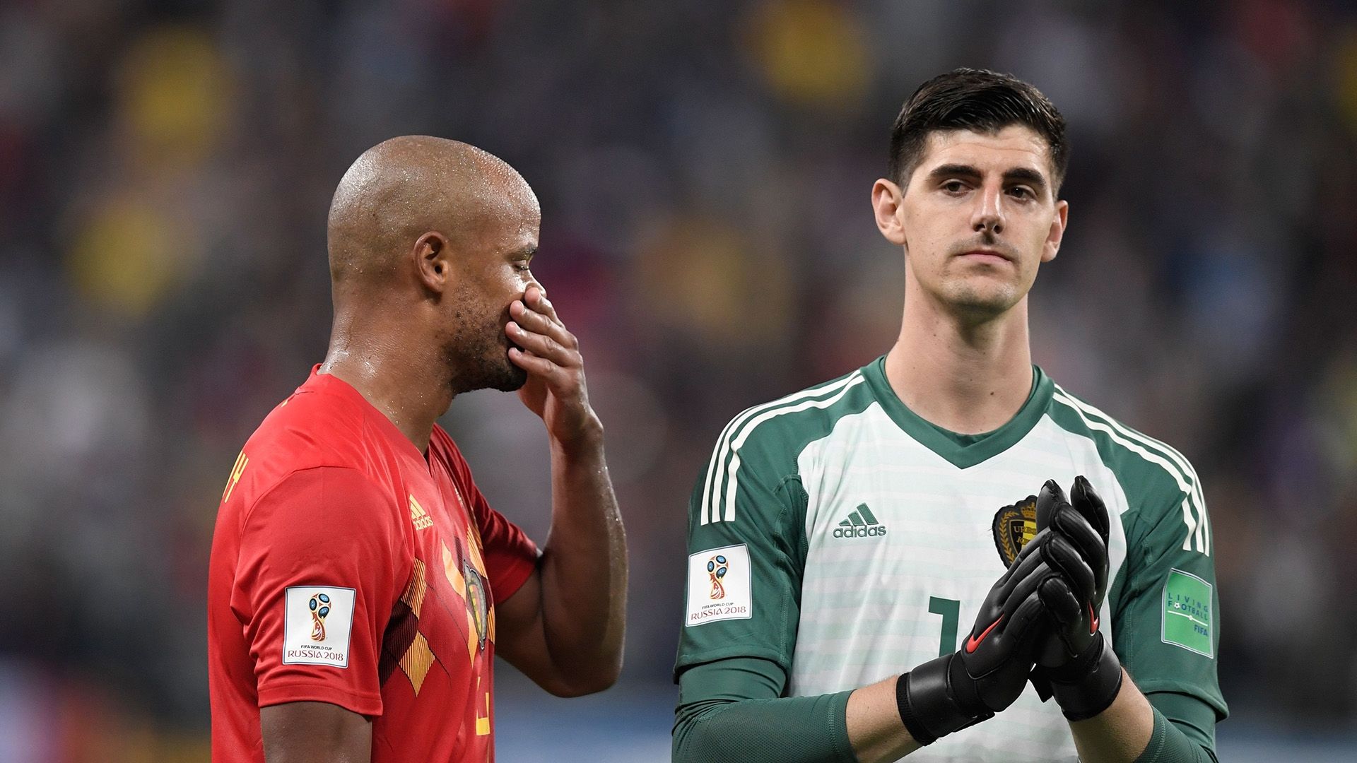 Vincent Kompany Thibaut Courtois Belgium France World Cup 2018