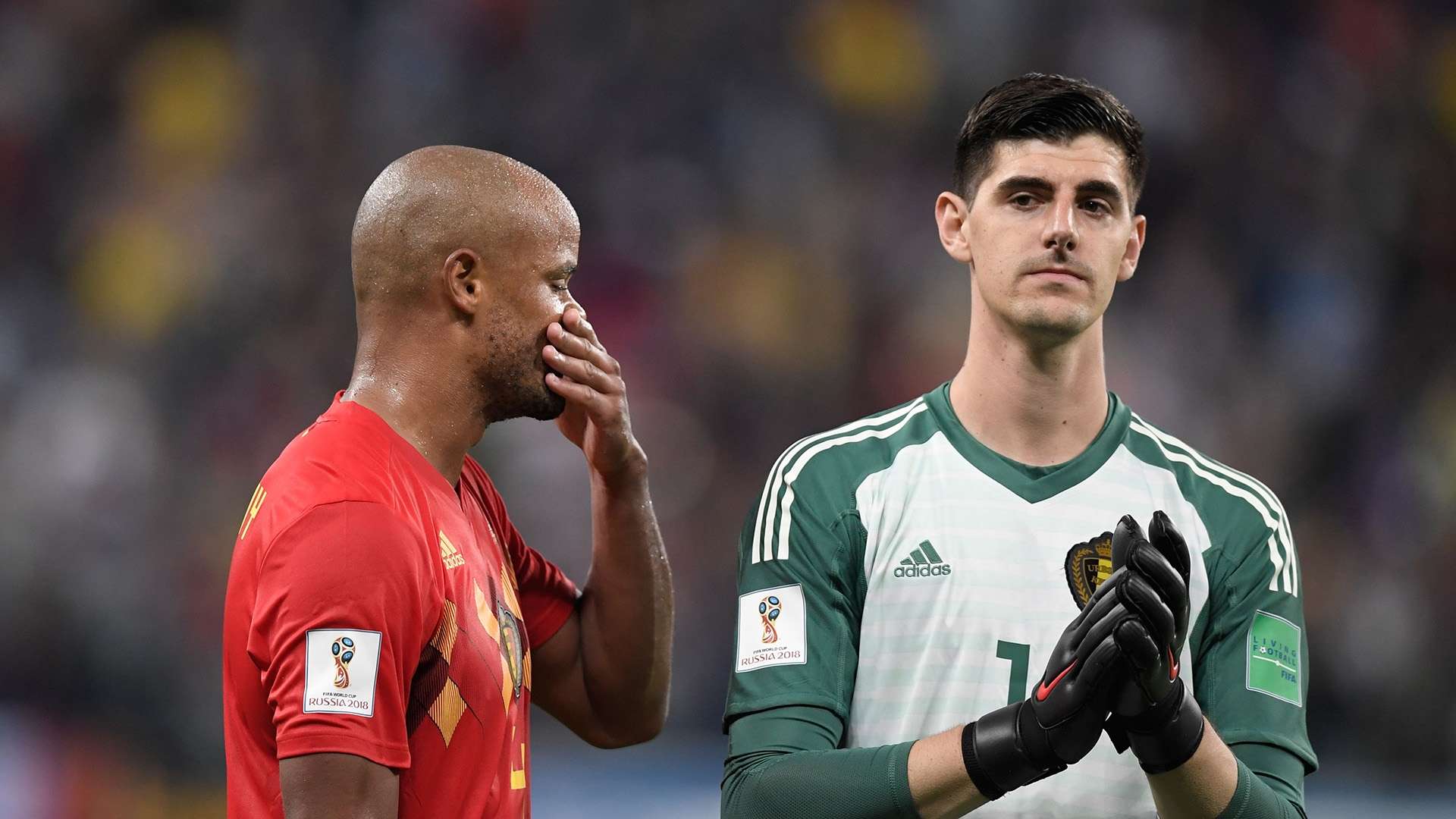 Vincent Kompany Thibaut Courtois Belgium France World Cup 2018