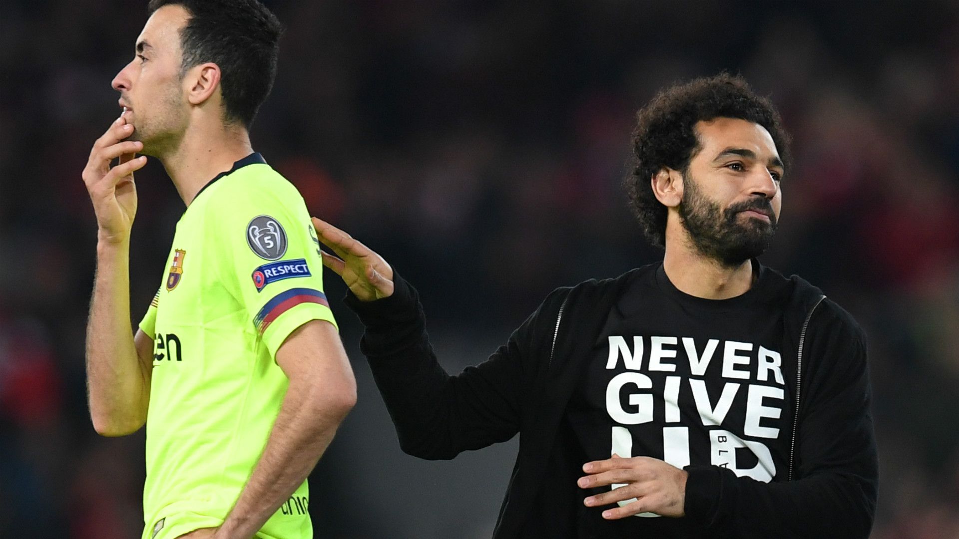 SERGIO BUSQUETS BARCELONA MOHAMED SALAH LIVERPOOL CHAMPIONS LEAGUE 07052019