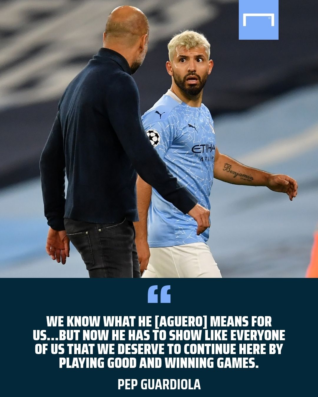 Guardiola Aguero quote GFX