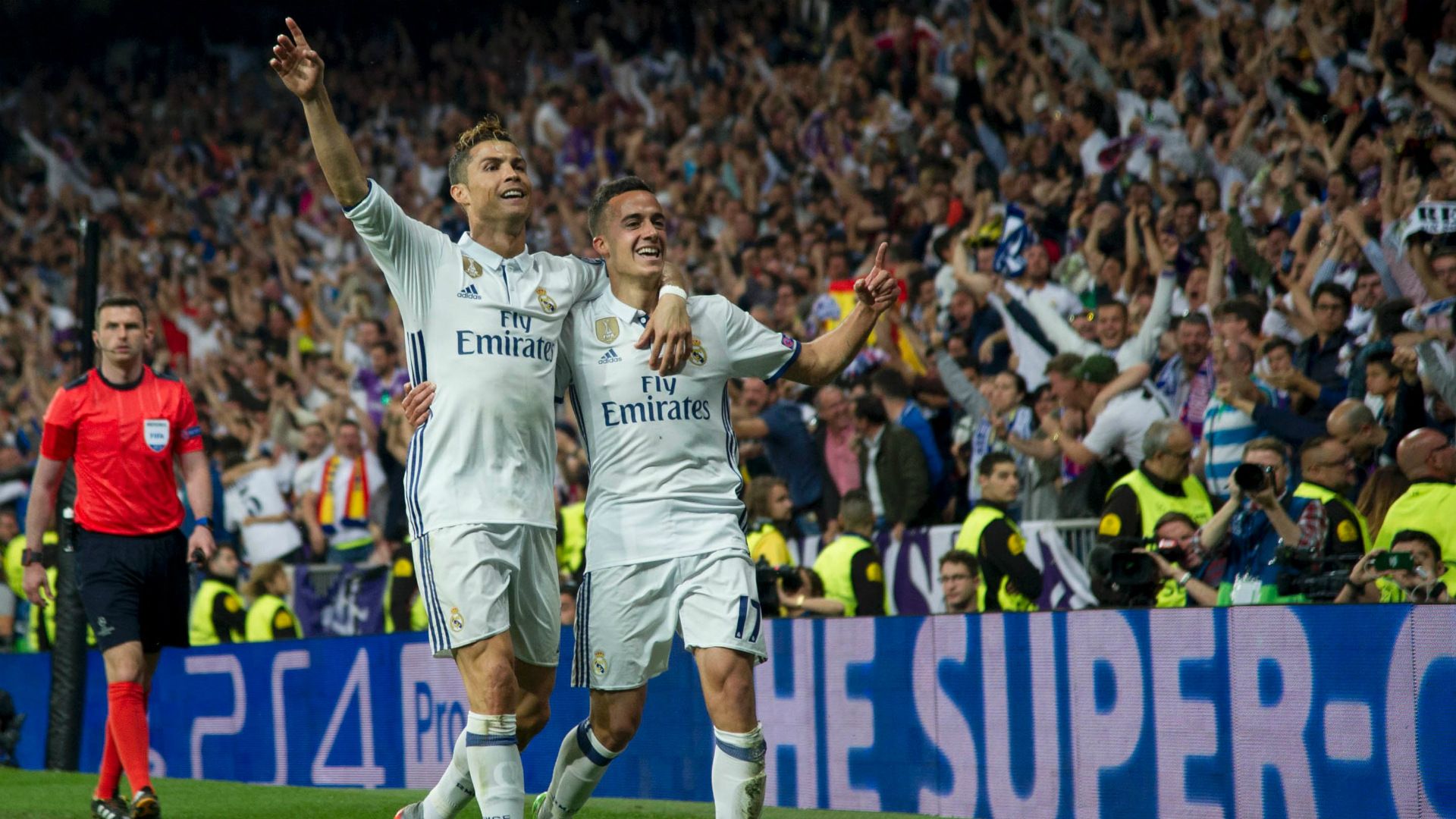 Cristiano Ronaldo Lucas Vazquez Real Madrid Atletico Champions League 02052017