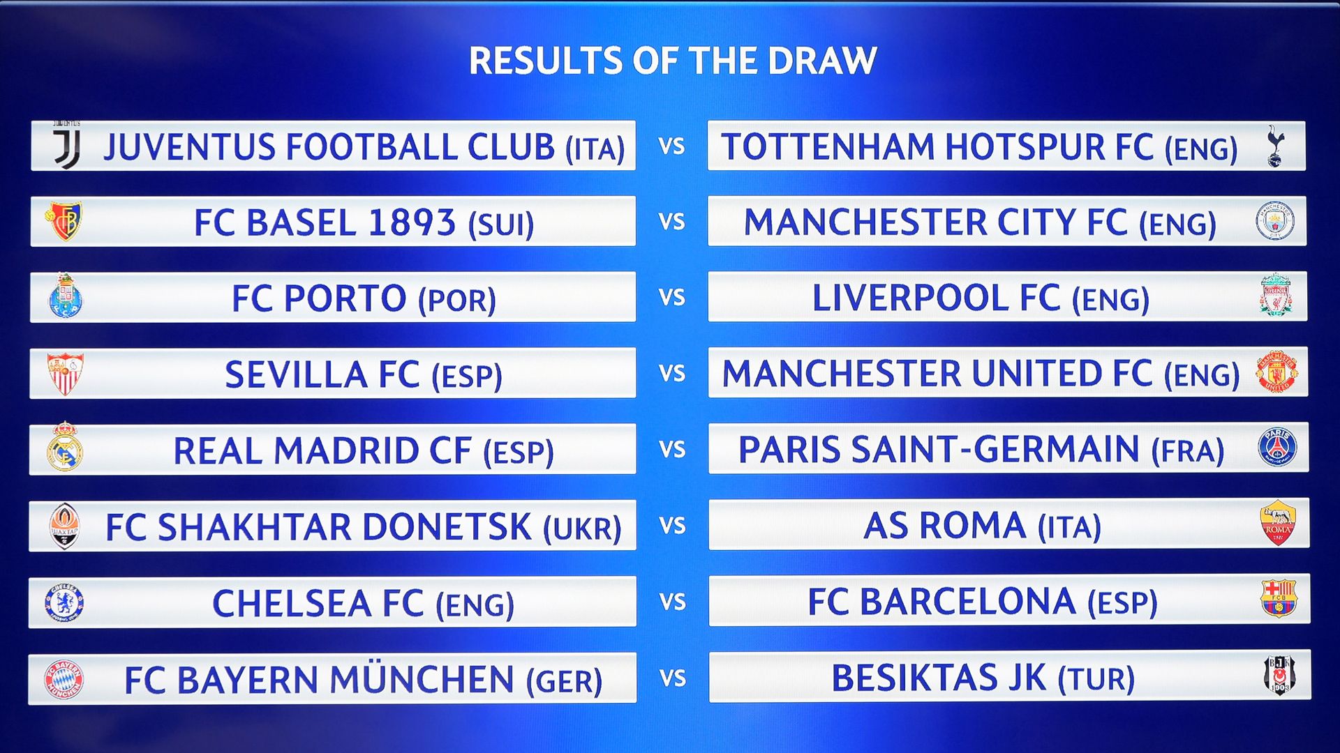 Champions League Auslosung 11122017
