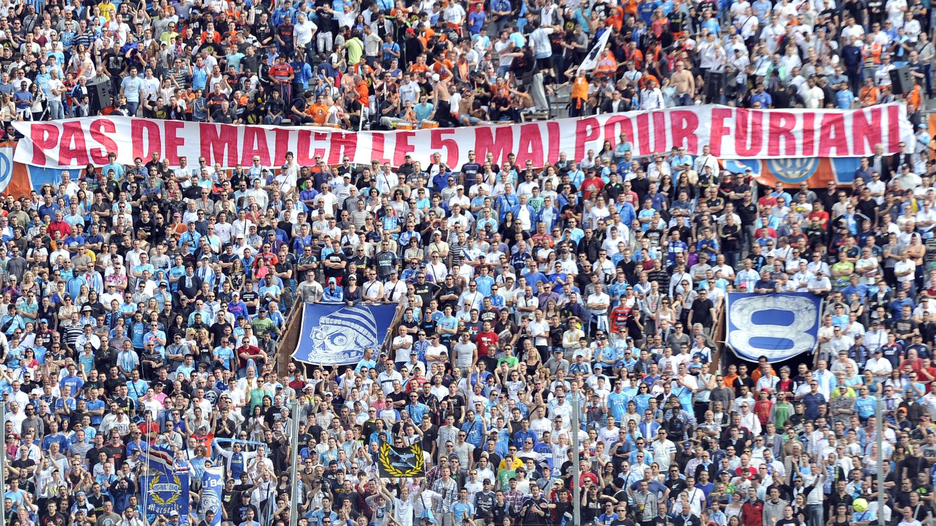 OM Bastia Banderole Pas de match le 5 mai pour Furiani