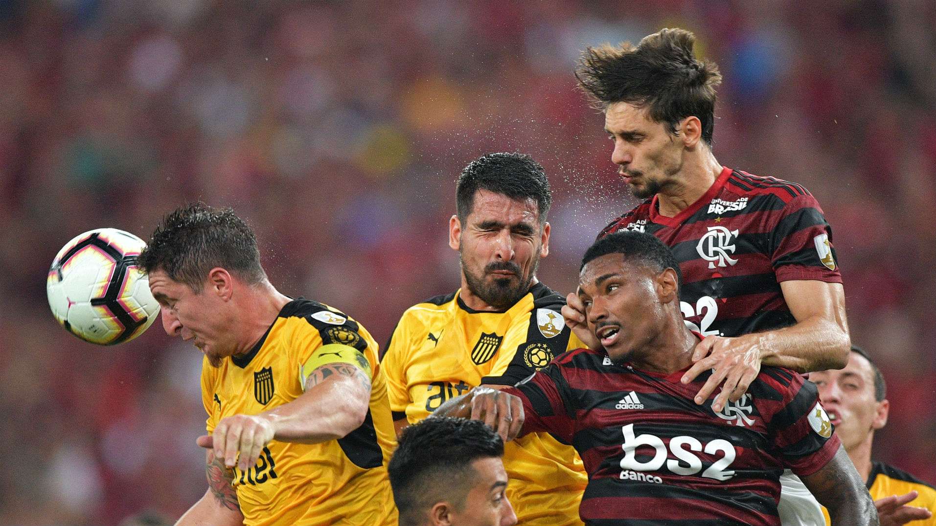 030419 Flamengo Peñarol Lucas Viatri Cristián Rodríguez Fernando Uribe Vitinho Rodrigo Caio
