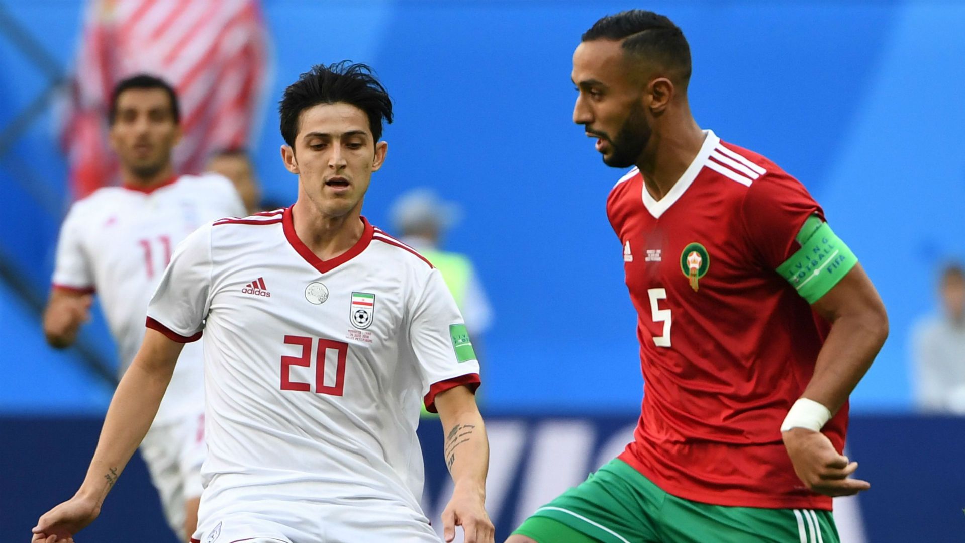 Sardar Azmoun Iran Medhi Benatia Morocco 150618