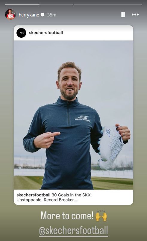 Harry Kane Instagram story