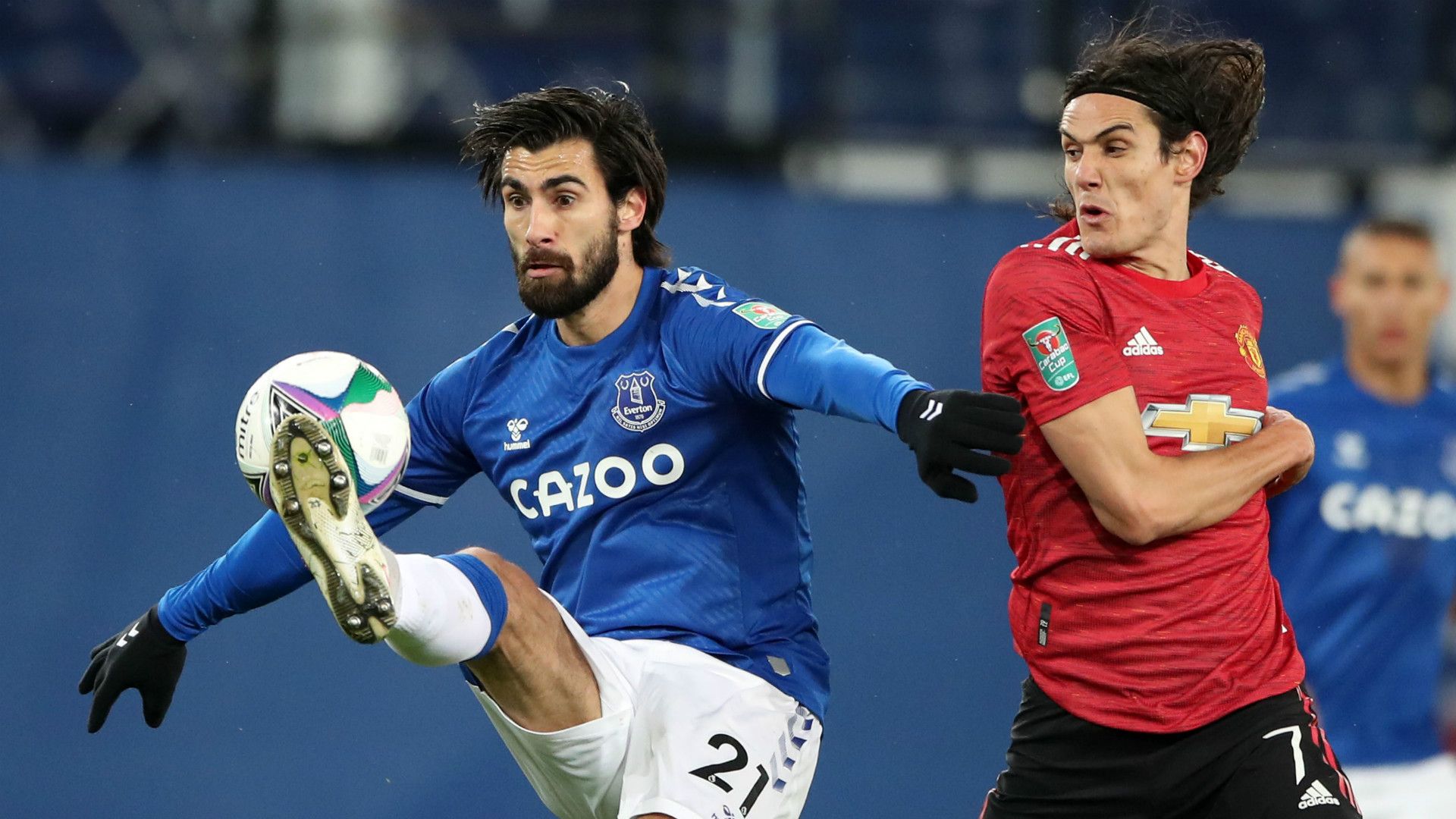 ANDRE GOMES EVERTON EDINSON CAVANI MANCHESTER UNITED LEAGUE CUP 23122020