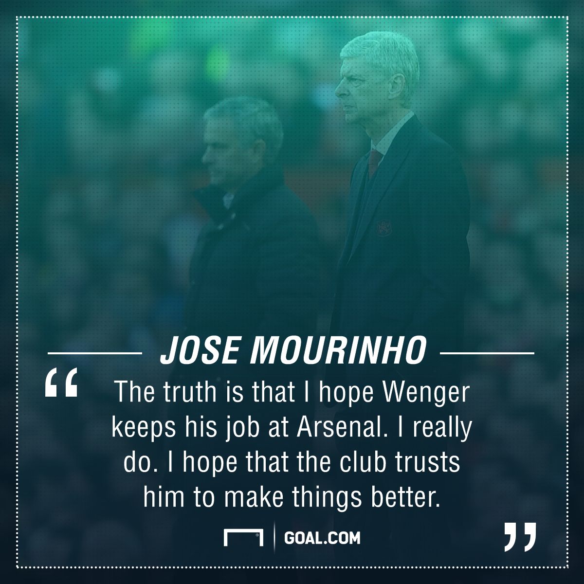 Jose Mourinho Arsene Wenger