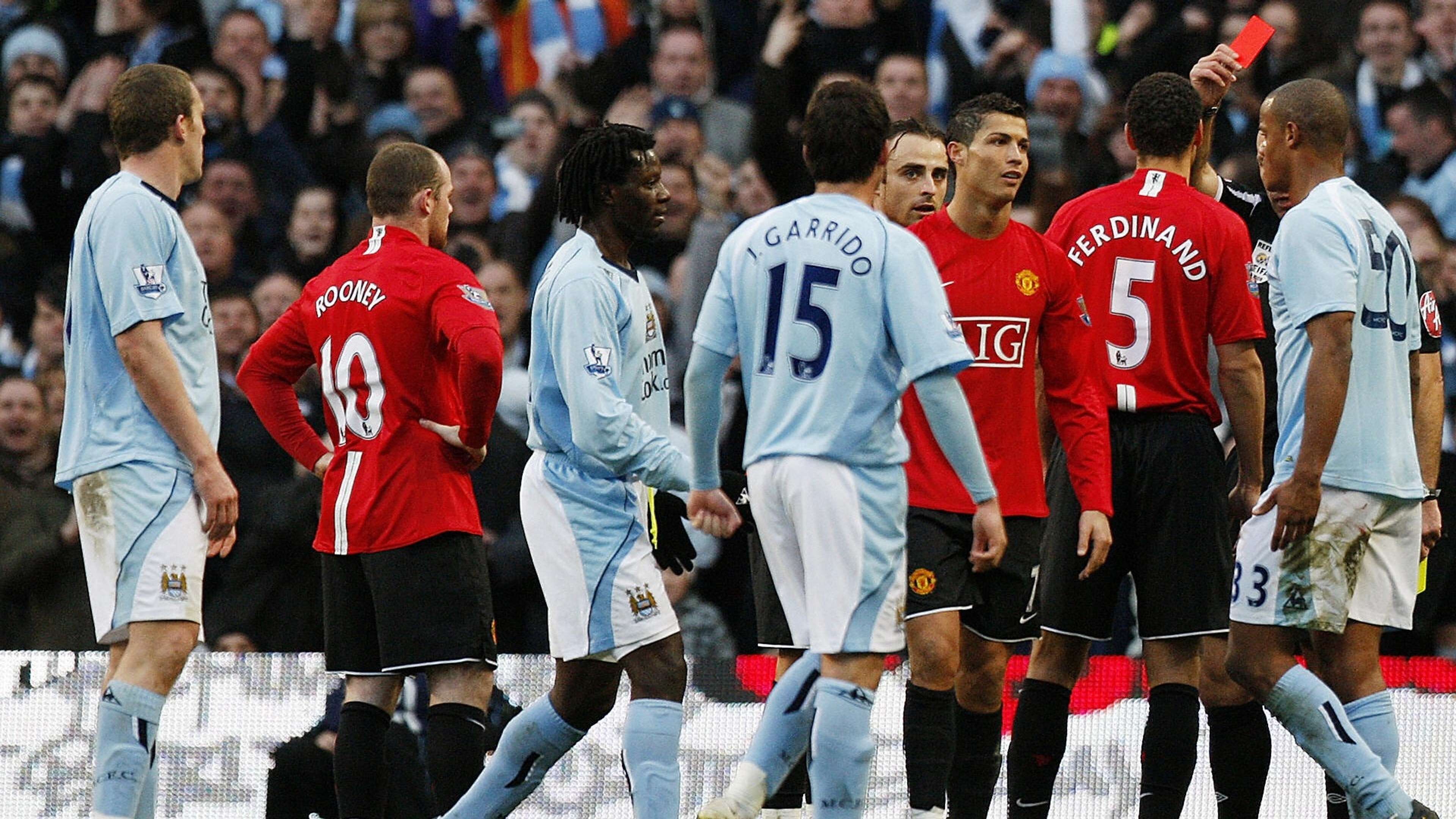 Cristiano Ronaldo Manchester United City 2008 red card
