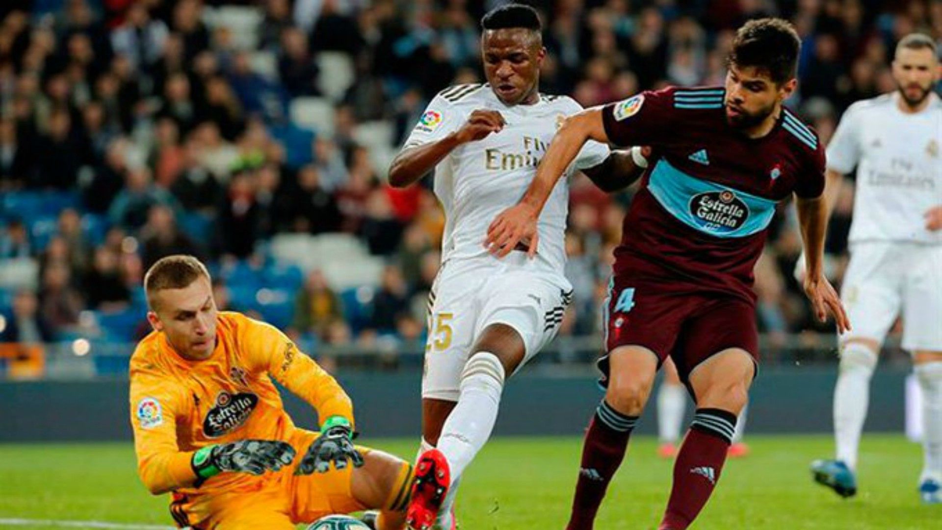 Vinicius Jr Néstor Araujo Real Madrid Celta de Vigo