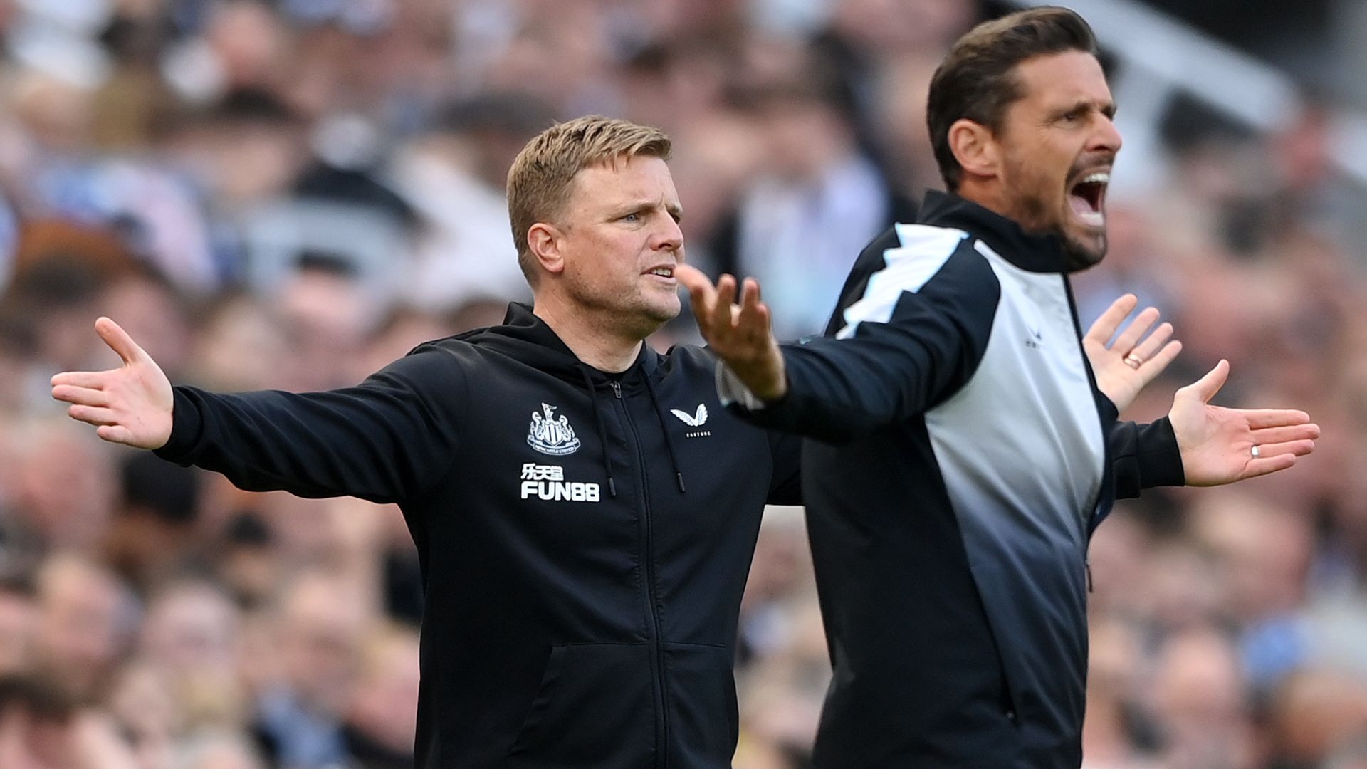 Eddie Howe, en un partido del Newcastle