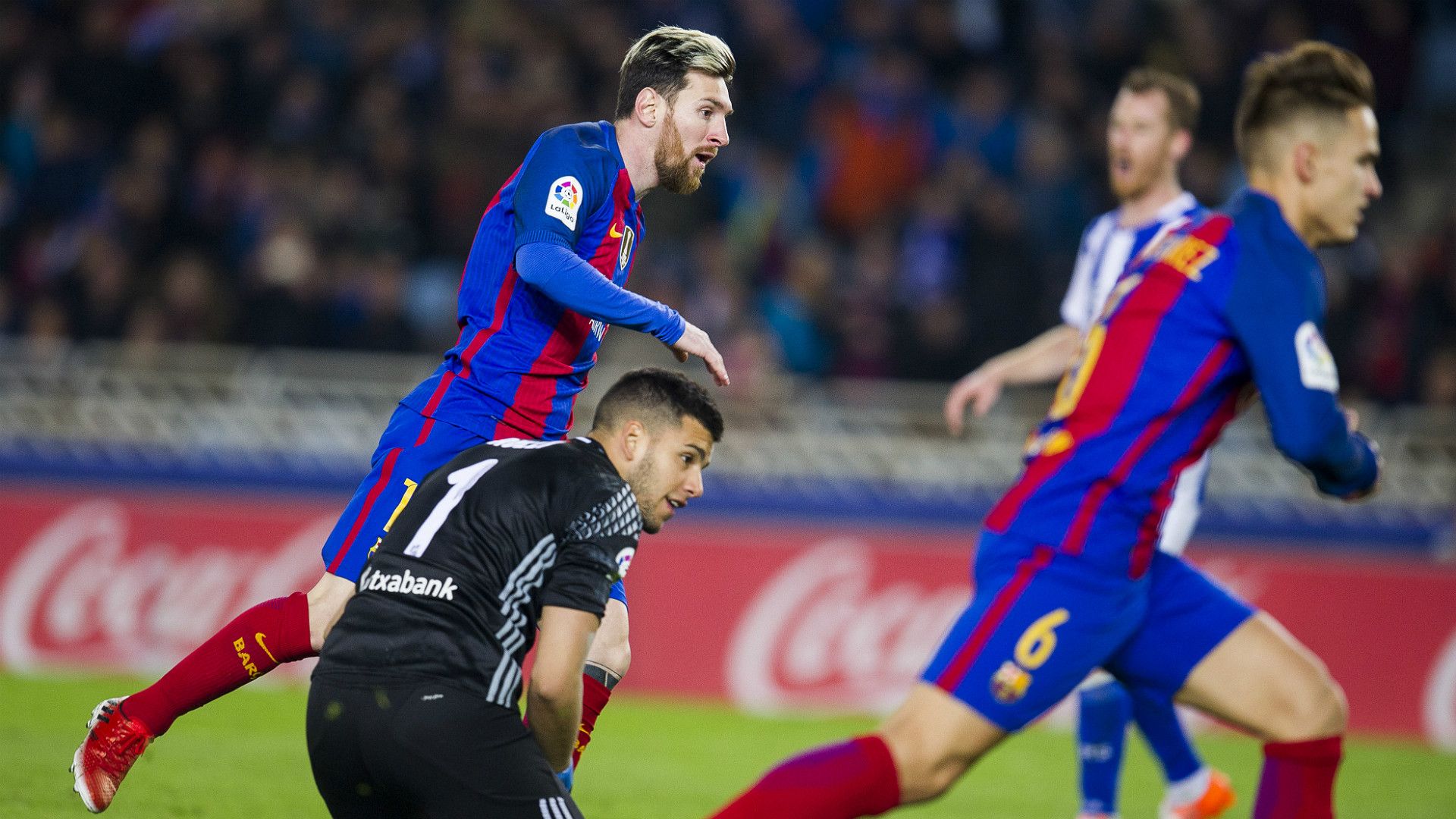 Lionel Messi Geronimo Rulli Real Sociedad Barcelona La Liga 27112016