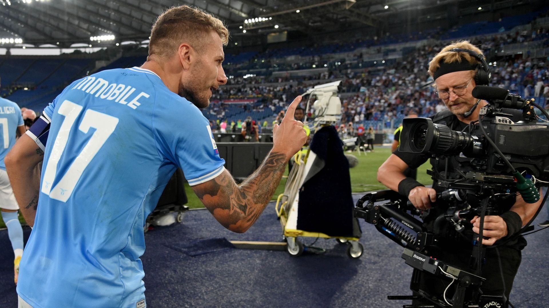Immobile Lazio Verona celebrating Serie A