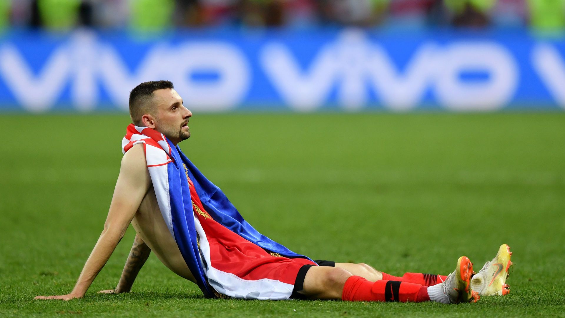 croatia england - marcelo brozovic celebration - world cup - 11072018
