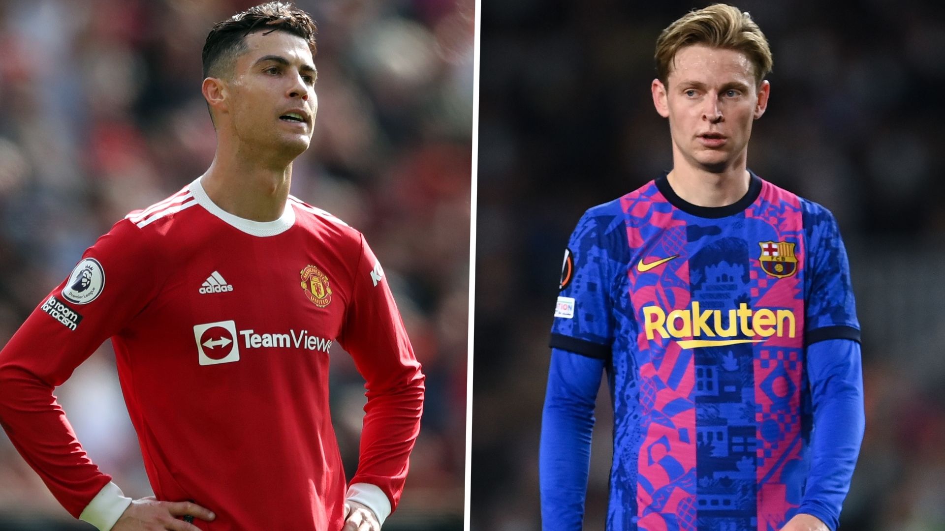 Cristiano Ronaldo Frenkie De Jong Man Utd Barcelona GFX