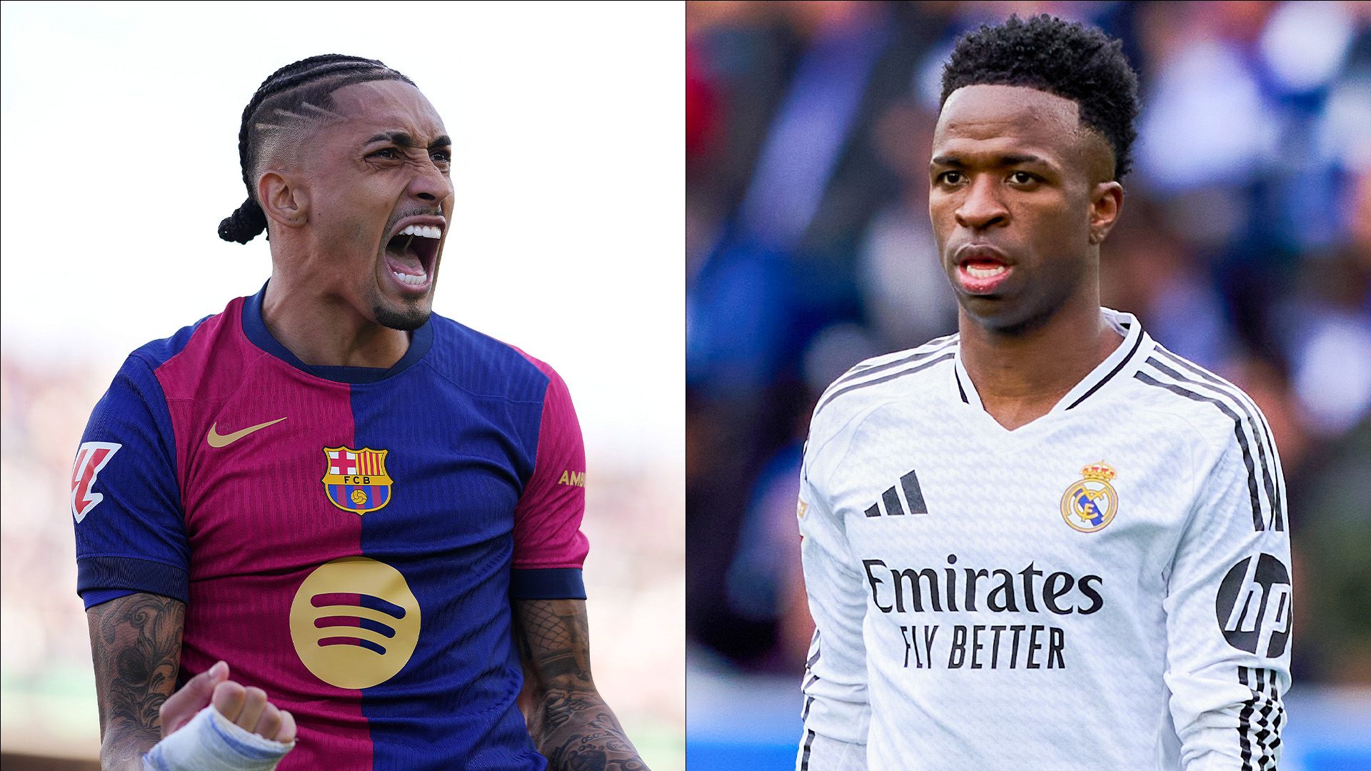 Raphinha Barcelona Vinicius Junior Real Madrid