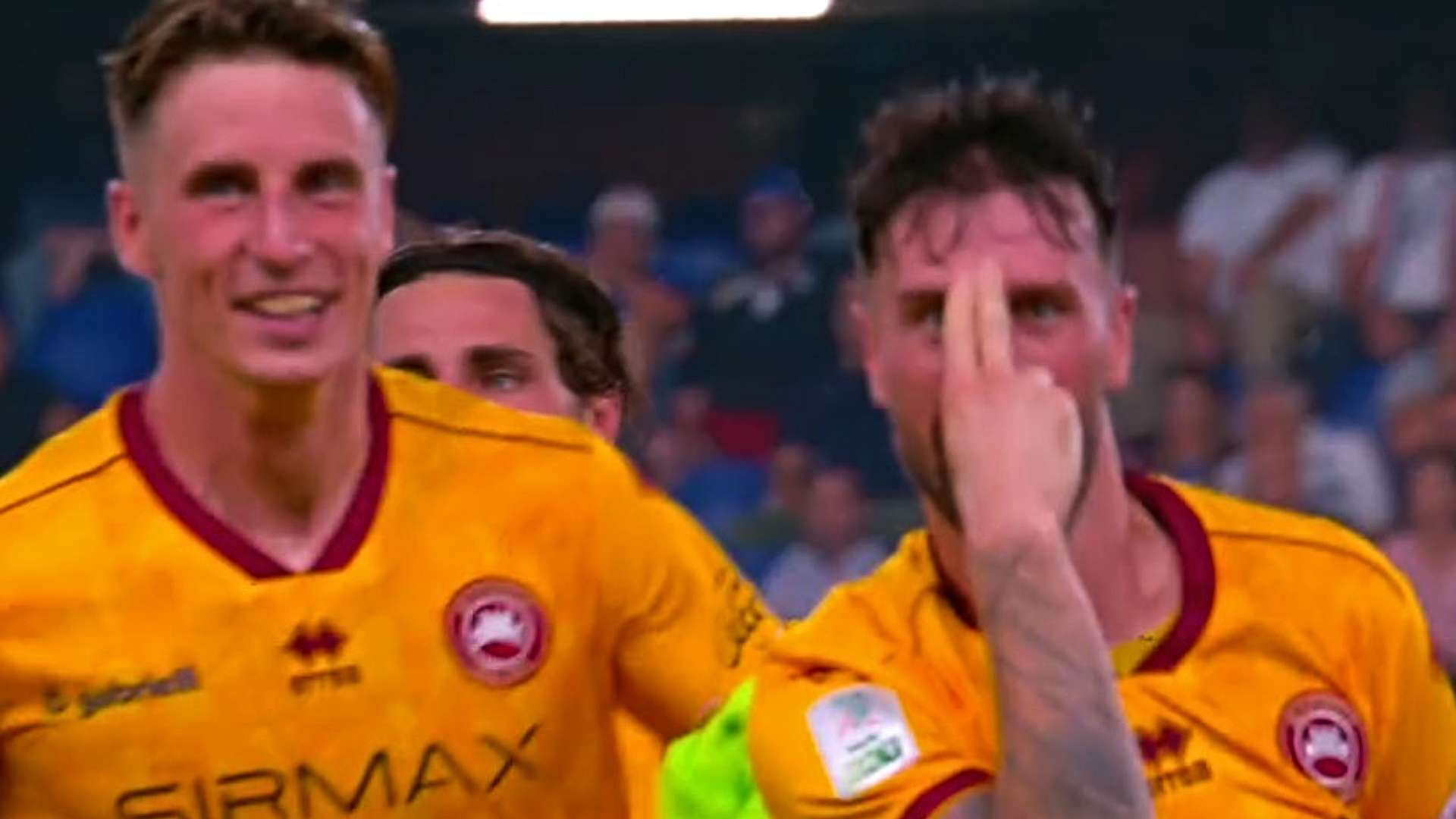 Cittadella celebrates goal against Sampdoria Serie B