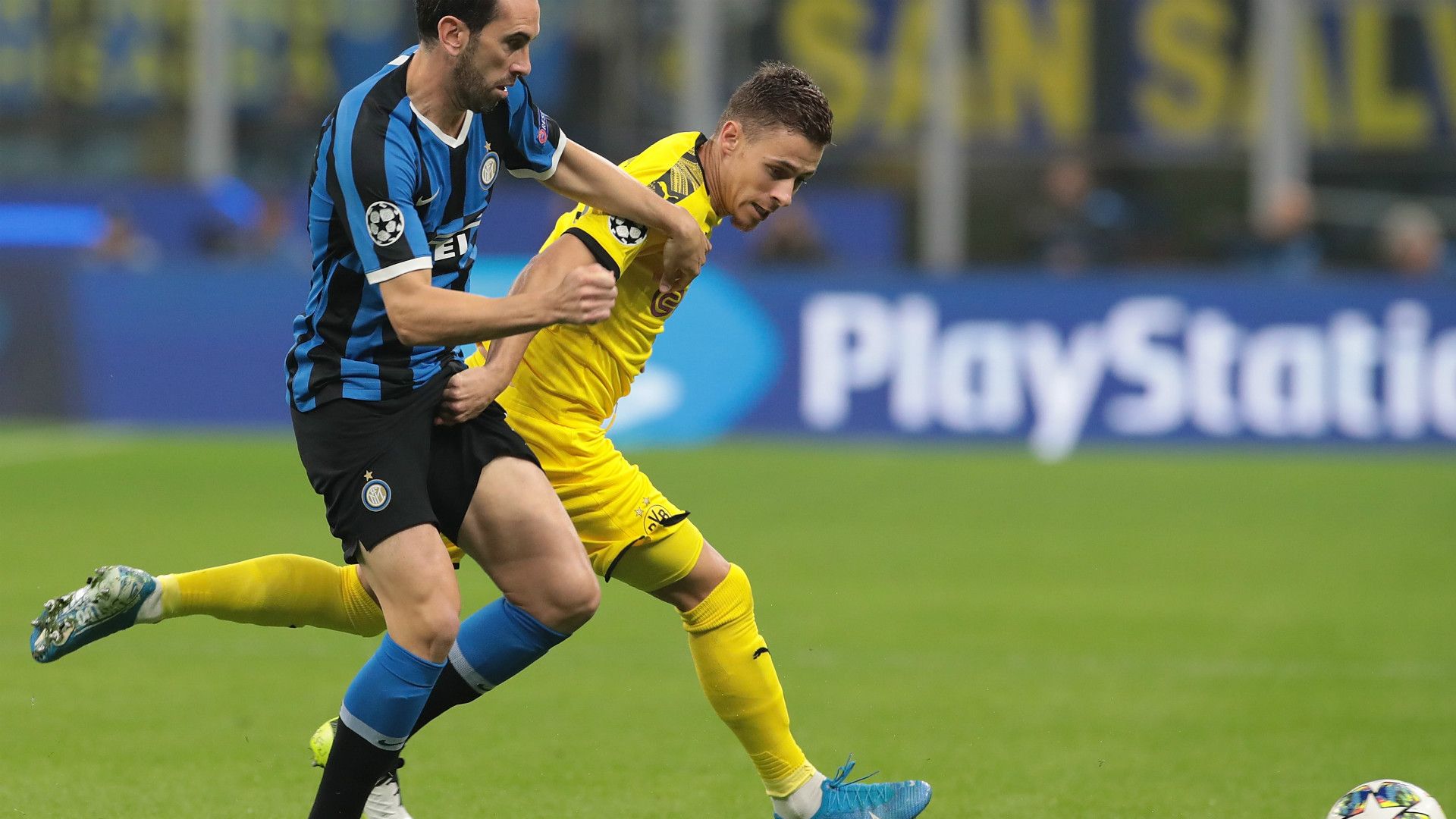 DIEGO GODIN INTER THORGAN HAZARD BORUSSIA DORTMUND CHAMPIONS LEAGUE 23102019