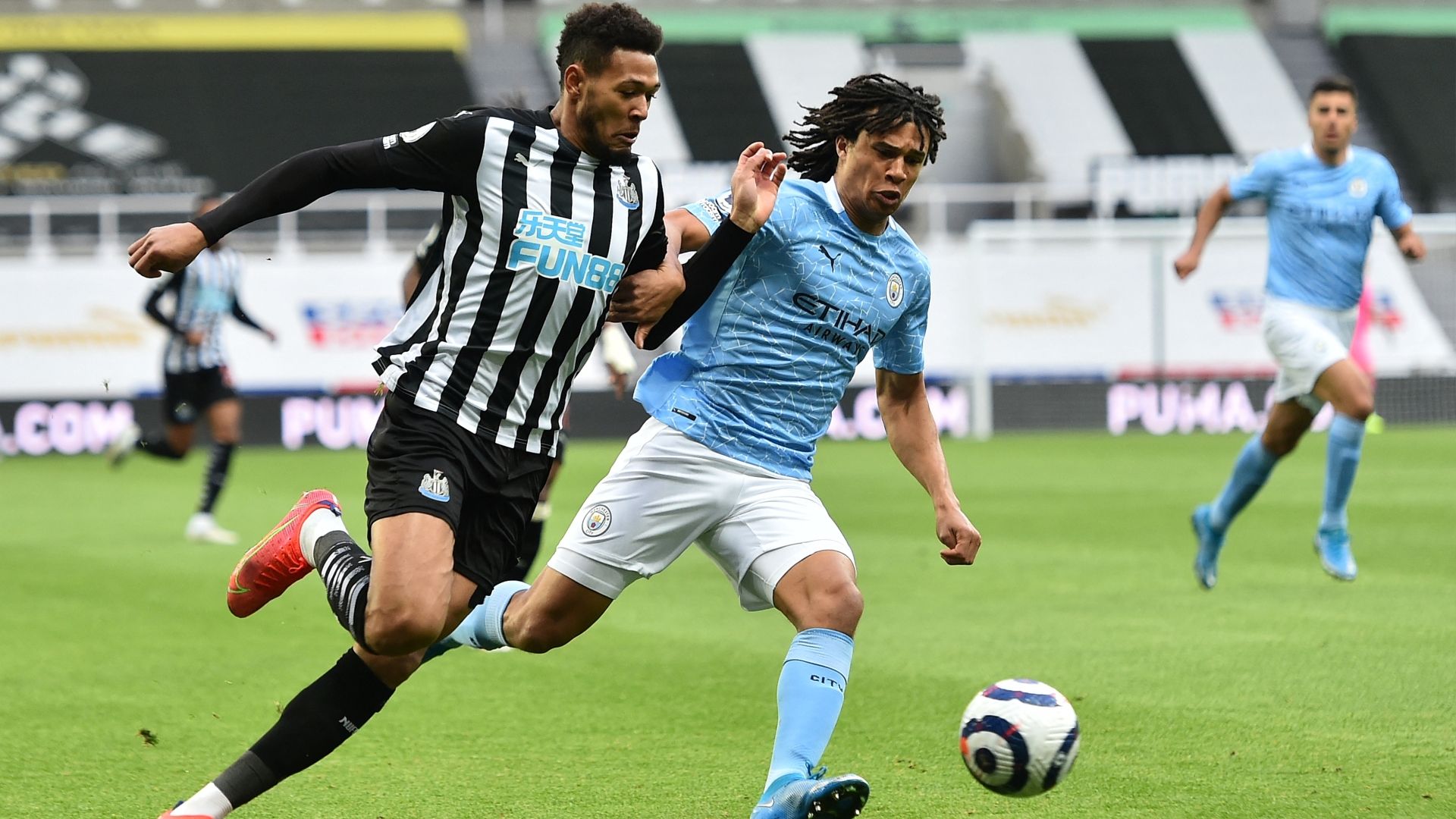 Joelinton Newcastle Nathan Ake Manchester City