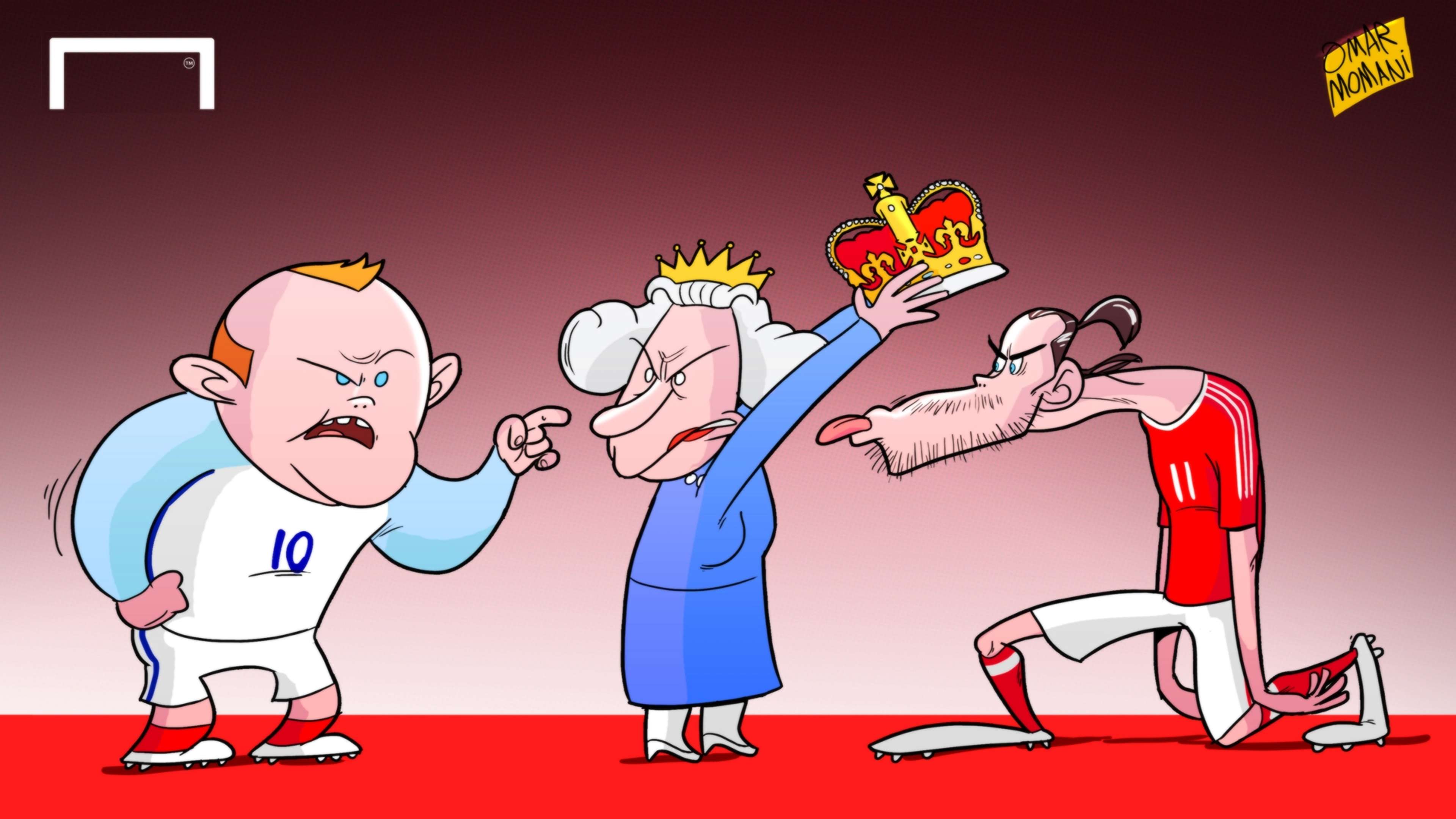 Cartoon Bale the king of britain