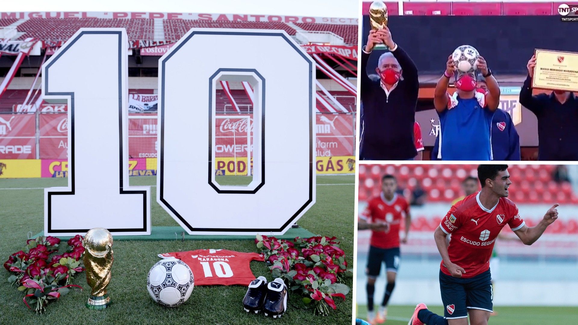 Independiente Defensa y Justicia Homenaje Maradona Liga Profesional Argentina 061220