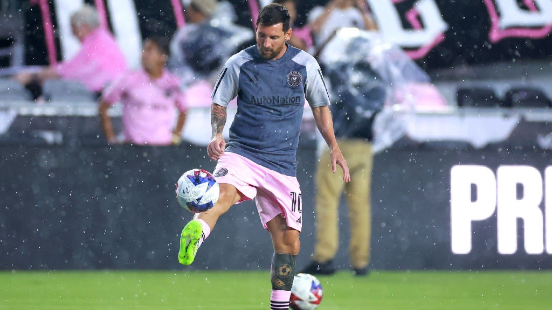 Lionel Messi Inter Miami calentamiento